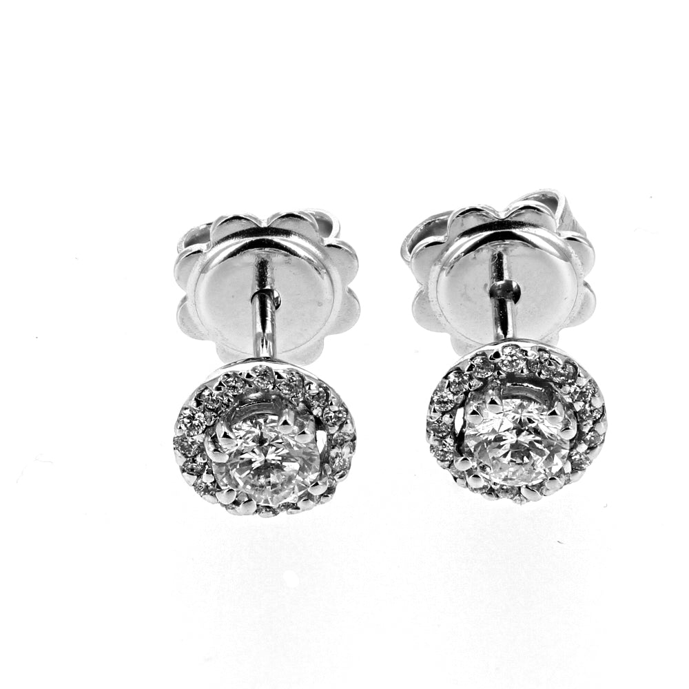 White Gold Diamond Stud Earrings