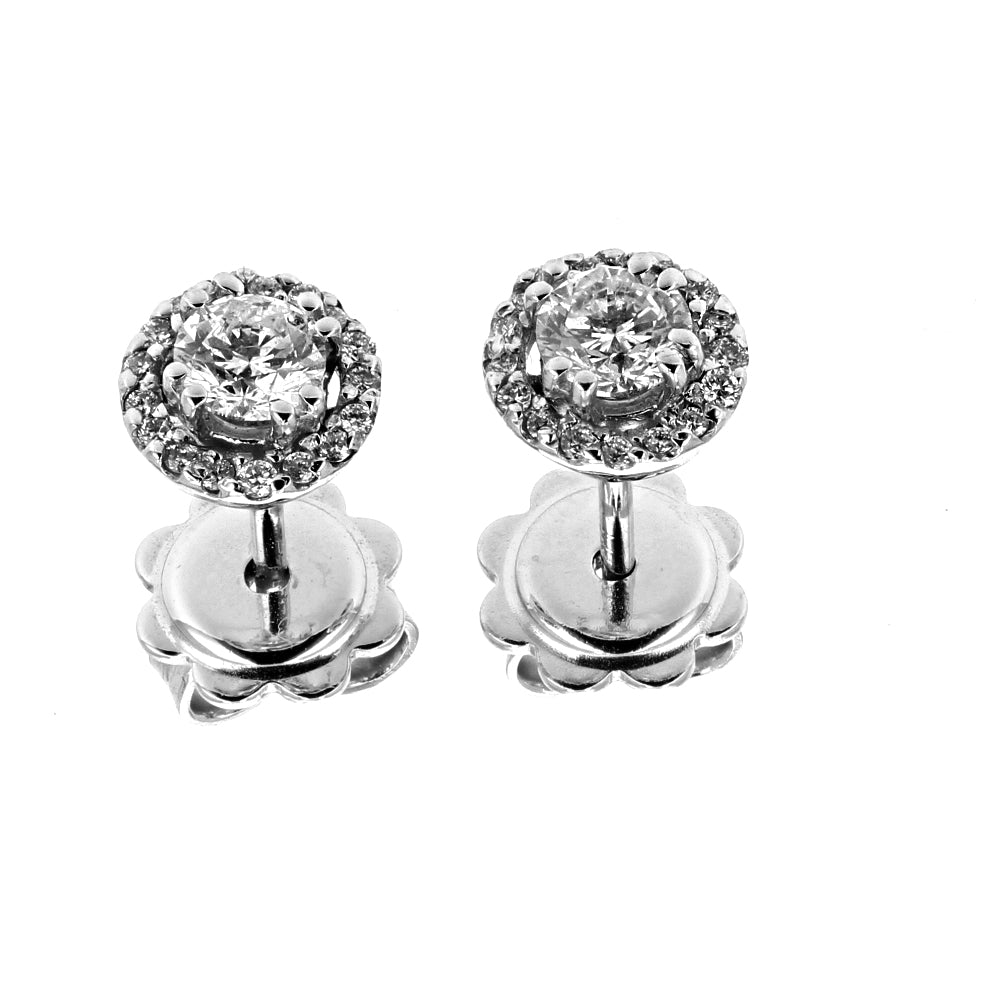 White Gold Diamond Stud Earrings