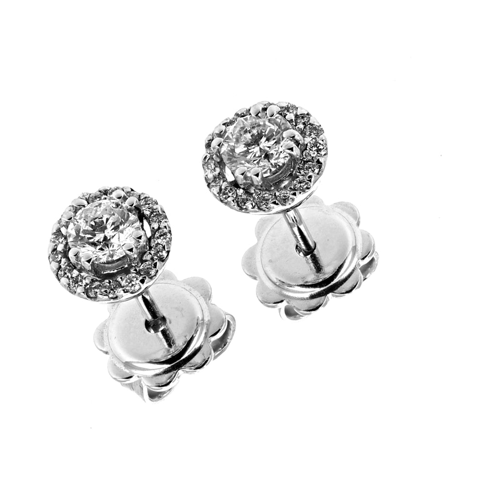 White Gold Diamond Stud Earrings