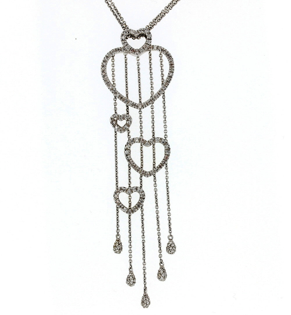 14K Diamond Heart Pendant / Necklace