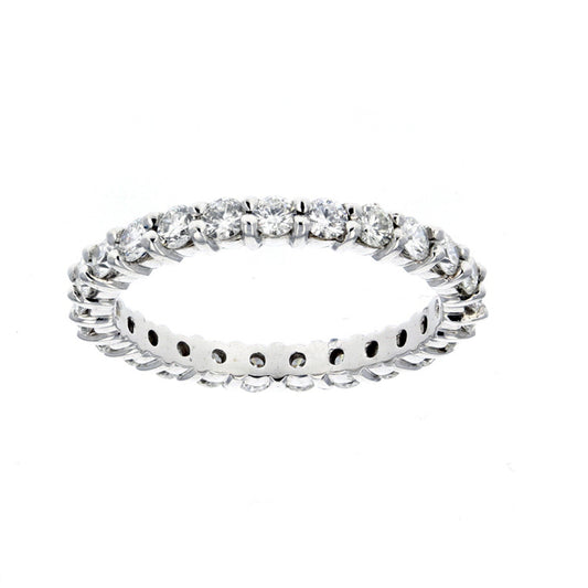 Prong Setting White Gold Diamond Eternity Band