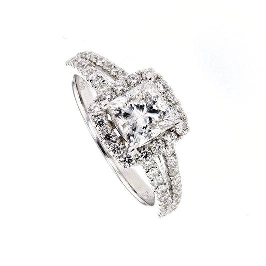 18KT White Gold Diamond Engagement Ring