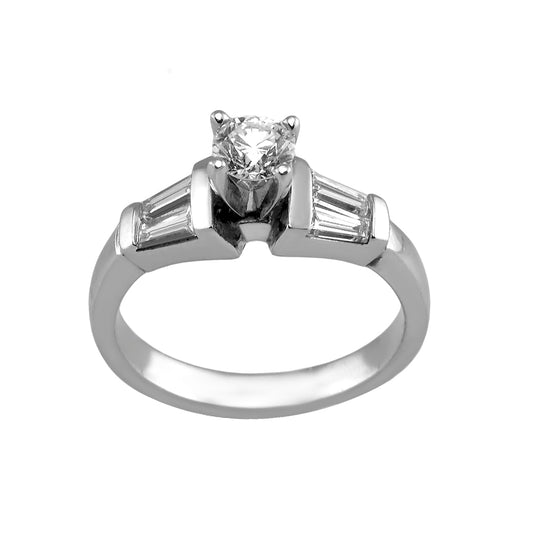 14KT White Gold Diamond Engagement Ring