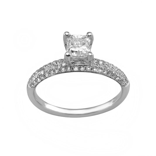 18KT White Gold Diamond Engagement Ring