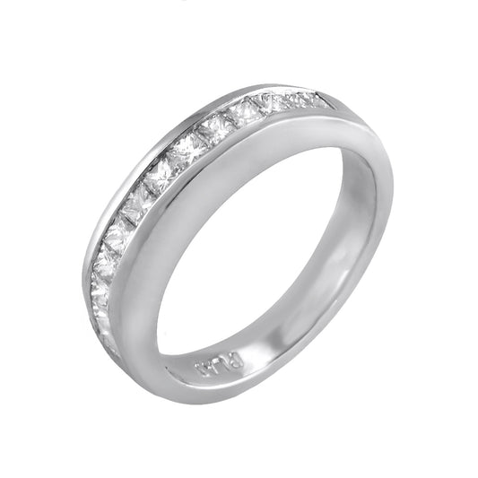 Platinum Channel Set Princes Diamond Band