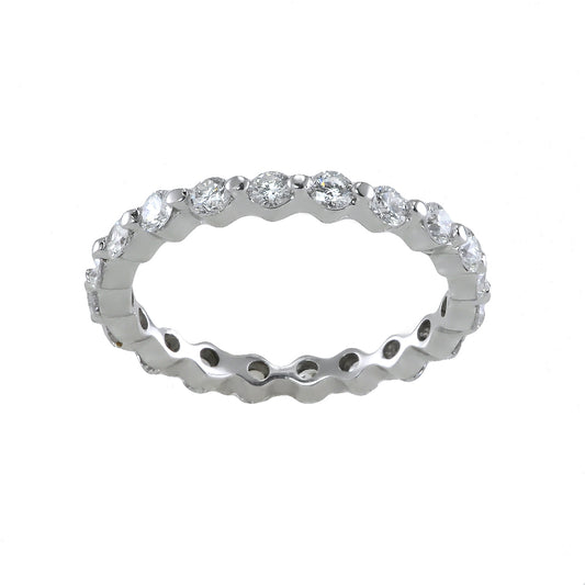 Platinum Prong Set Diamond Eternity Band