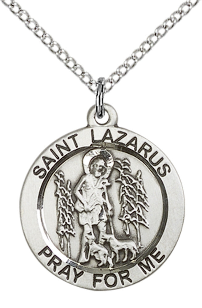 Sterling Silver St. Lazarus Pendant