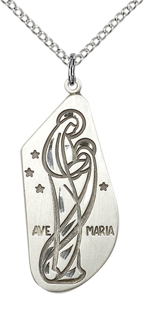 Sterling Silver Ave Maria Pendant