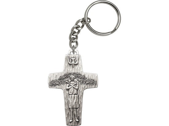 Papal Crucifix Keychain