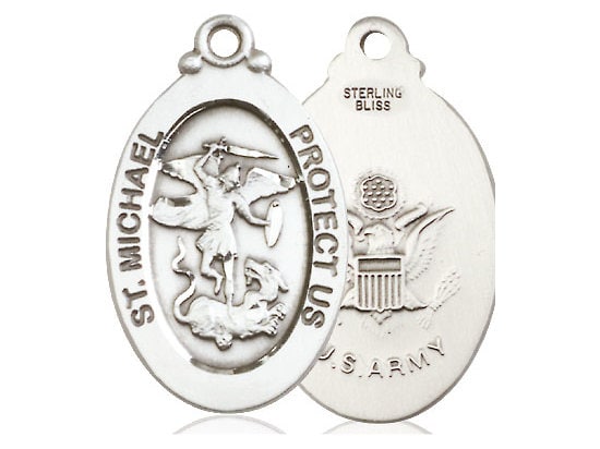 St Michael Army Sterling Silver Pendant Only