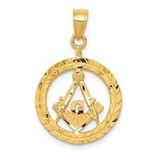 Masonic Symbol in Wreath Pendant