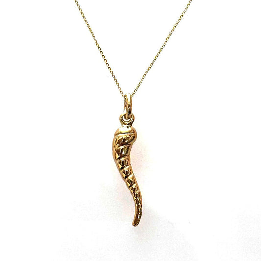 Italian Horn Pendant Necklace