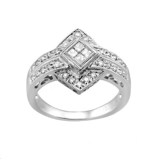 14K White gold Diamond Ring