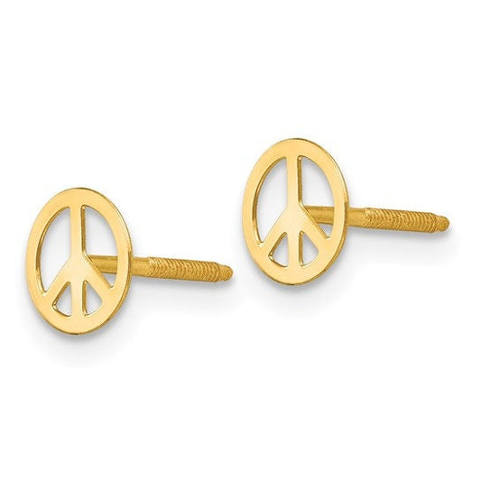 Peace Sign Screwback Earrings
